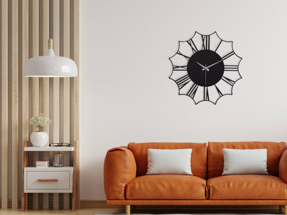 Muyika Ela Oversized Metal Wall Clock 20" | Silent Motor