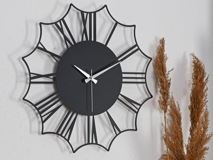 Muyika Ela Oversized Metal Wall Clock 20" | Silent Motor