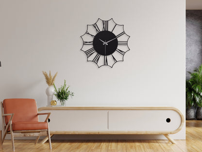 Muyika Ela Oversized Metal Wall Clock 20" | Silent Motor