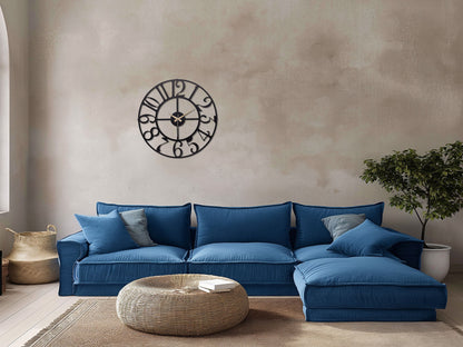 Muyika Bonnie Oversized Metal Wall Clock 20" | Silent Motor