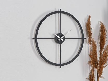 Muyika Nuvola Oversized Metal Wall Clock 20" | Silent Motor