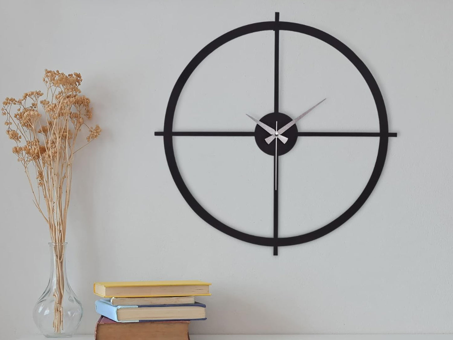 Muyika Nuvola Oversized Metal Wall Clock 20" | Silent Motor