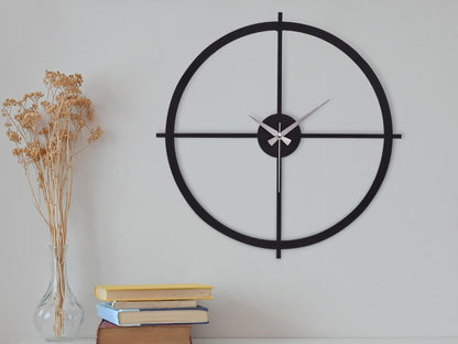 Muyika Nuvola Oversized Metal Wall Clock 20" | Silent Motor